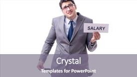  Presentation with increase profitability - Slides having businessman asking for salary increase background and a gray colored foreground