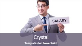  Presentation with salary - Audience pleasing theme consisting of businessman asking for salary increase backdrop and a gray colored foreground