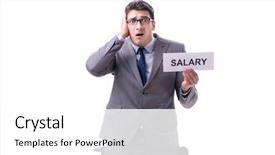  Presentation with salary - Audience pleasing slides consisting of businessman asking for salary increase backdrop and a white colored foreground