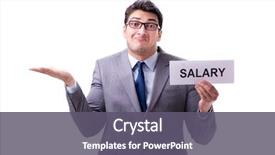  Presentation with salary - Theme featuring businessman asking for salary increase background and a gray colored foreground