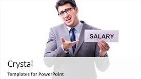  Presentation with salary - Audience pleasing slides consisting of businessman asking for salary increase backdrop and a white colored foreground