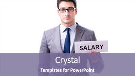  Presentation with tax on salary - Amazing theme having businessman asking for salary increase backdrop and a violet colored foreground