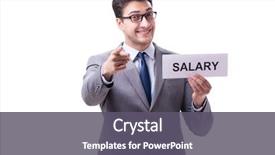  Presentation with salary - Slide set consisting of businessman asking for salary increase background and a gray colored foreground