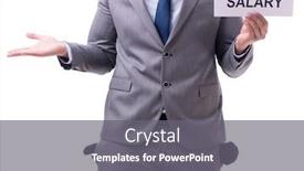  Presentation with salary - PPT layouts having businessman asking for salary increase isolated on white backgro background and a gray colored foreground