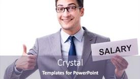  Presentation with salary - Amazing presentation having businessman asking for salary increase isolated on white backgro backdrop and a gray colored foreground