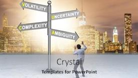  Presentation with crossroads - PPT layouts featuring businessman-at-the-crossroads background and a lemonade colored foreground