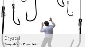  Presentation with well being for kids - Slide set with businessman-being-tempted-to-bite background and a white colored foreground