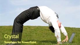  Presentation with object detection using deep neural networks - Slide deck featuring businessman bending over backwards background and a tawny brown colored foreground