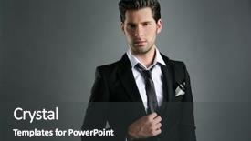  Presentation with fashion - Presentation having businessman black suit casual tie background and a dark gray colored foreground