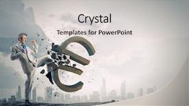  Presentation with veterinary symbol - Cool new presentation theme with businessman breaking stone euro symbol backdrop and a light gray colored foreground