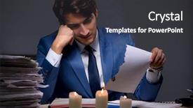  Presentation with evidence law - Theme having businessman burning the evidence late background and a dark gray colored foreground