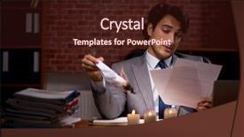  Presentation with late - PPT layouts enhanced with businessman burning the evidence late background and a wine colored foreground