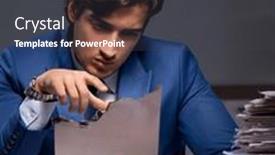  Presentation with late - PPT theme enhanced with businessman-burning-the-evidence-late and a  colored foreground