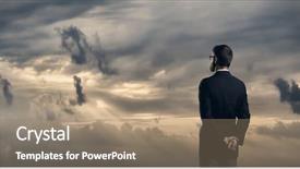  Presentation with financial - Beautiful PPT layouts featuring businessman business office and financial backdrop and a  colored foreground