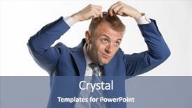  Presentation with hair loss - Beautiful presentation featuring businessman checking his hair indicating backdrop and a ocean colored foreground