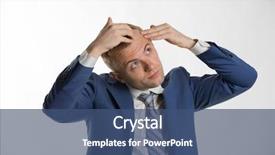  Presentation with hair loss - Amazing slides having businessman checking his hair indicating backdrop and a ocean colored foreground