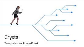  Presentation with career path - Amazing theme having businessman choosing different career paths backdrop and a white colored foreground