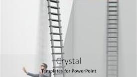  Presentation with climbing - PPT layouts featuring businessman-climbing-a-ladder background and a light gray colored foreground