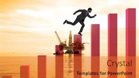  Presentation with climbing - Slides featuring businessman-climbing-bar-charts background and a red colored foreground