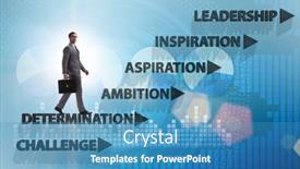  Presentation with factors - PPT layouts having businessman-climbing-carrer-ladder-success background and a teal colored foreground