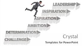  Presentation with factors - Colorful slide set enhanced with businessman-climbing-carrer-ladder-success backdrop and a white colored foreground