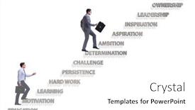  Presentation with factors - Presentation design consisting of businessman-climbing-carrer-ladder-success background and a white colored foreground