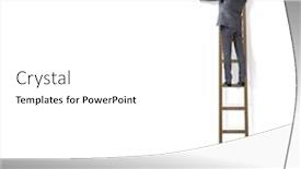  Presentation with climbing stairs - Cool new slides with businessman-climbing-stairs-isolated backdrop and a white colored foreground