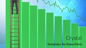  Presentation with statistics - Slide deck with businessman-climbing-towards-growth background and a shamrock green colored foreground