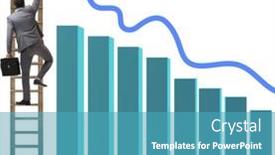  Presentation with statistics - Cool new slides with businessman-climbing-towards-growth backdrop and a teal colored foreground