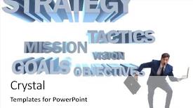  Presentation with strategic - Beautiful slides featuring businessman confused with strategic objectives backdrop and a  colored foreground