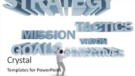  Presentation with objective - Cool new PPT theme with businessman confused with strategic objectives backdrop and a white colored foreground