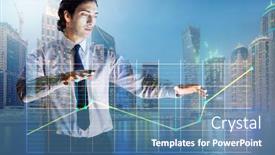  Presentation with strings - Amazing presentation theme having monopoly - businessman controlling the market backdrop and a teal colored foreground