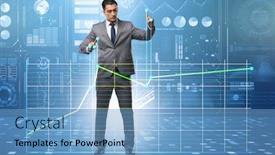  Presentation with strings - Presentation consisting of monopoly - businessman controlling the market background and a teal colored foreground