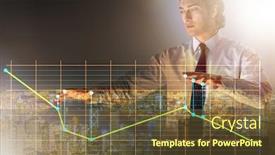  Presentation with strings - Colorful PPT theme enhanced with businessman controlling the market with strings backdrop and a tawny brown colored foreground