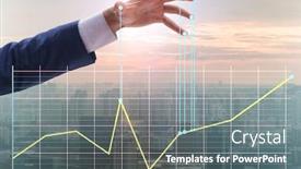  Presentation with strings - Slide deck having businessman controlling the market with strings background and a gray colored foreground