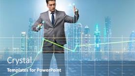  Presentation with strings - Slide set having monopoly - businessman controlling the market background and a teal colored foreground