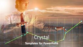  Presentation with strings - Beautiful PPT layouts featuring businessman-controlling-the-market backdrop and a gray colored foreground