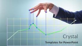  Presentation with strings - Presentation having businessman-controlling-the-market background and a light blue colored foreground