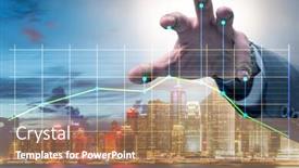  Presentation with strings - Cool new slides with businessman-controlling-the-market backdrop and a coral colored foreground