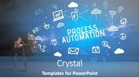  Presentation with defending - PPT layouts enhanced with businessman-defending-with-umbrella-modern background and a teal colored foreground