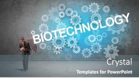  Presentation with biotechnology - Beautiful theme featuring businessman-defending-with-umbrella backdrop and a seafoam green colored foreground