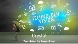  Presentation with defending - Presentation theme consisting of businessman-defending-with-umbrella background and a violet colored foreground