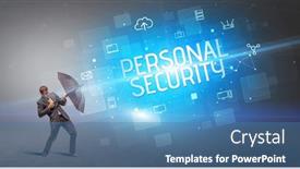  Presentation with defending - Amazing slides having businessman-defending-with-umbrella backdrop and a teal colored foreground