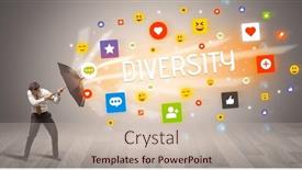  Presentation with defending - Slide set having businessman-defending-with-umbrella background and a soft green colored foreground