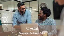  Presentation with african american leadership - PPT theme enhanced with businessman discussing affairs with african background and a coral colored foreground