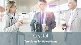  Presentation with railroad - Cool new slide deck with businessman-discussing-with-colleagues backdrop and a gray colored foreground