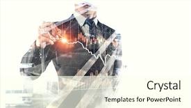  Presentation with media - Amazing presentation design having businessman draw diagrams mixed media backdrop and a cream colored foreground