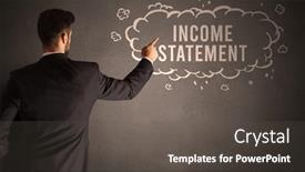  Presentation with cloud - Theme enhanced with businessman-drawing-a-cloud background and a dark gray colored foreground