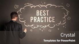  Presentation with best practice - Amazing PPT theme having businessman-drawing-a-cloud backdrop and a dark gray colored foreground