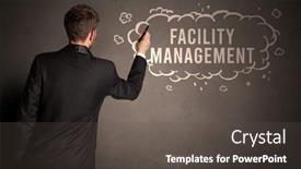  Presentation with facility management - Amazing PPT layouts having businessman-drawing-a-cloud backdrop and a dark gray colored foreground